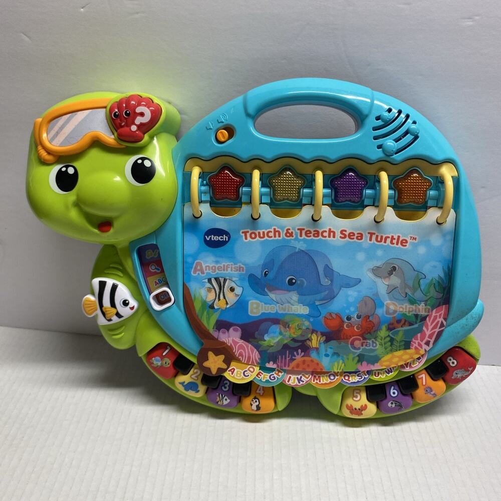 VTech Touch and Teach Sea Turtle Interactive Learning Book. Video Tested Works